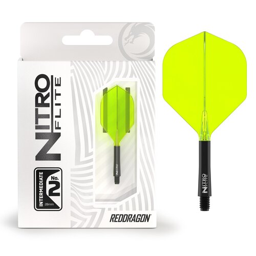 Red Dragon Plumas Red Dragon Nitro Flite System Black Yellow NO2