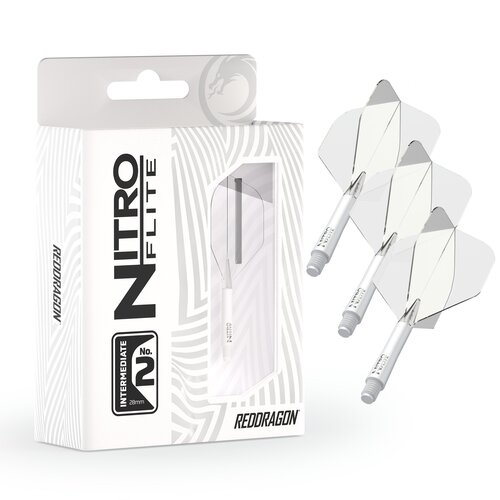 Red Dragon Plumas Red Dragon Nitro Flite System White Clear NO2