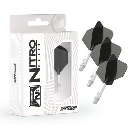Red Dragon Plumas Red Dragon Nitro Flite System White Black NO2