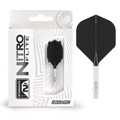Red Dragon Plumas Red Dragon Nitro Flite System White Black NO2