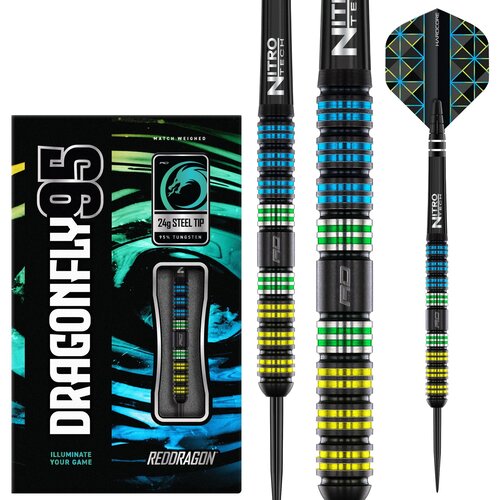 Red Dragon Dardos Red Dragon Dragonfly Black Parallel 95% Punta de Acero
