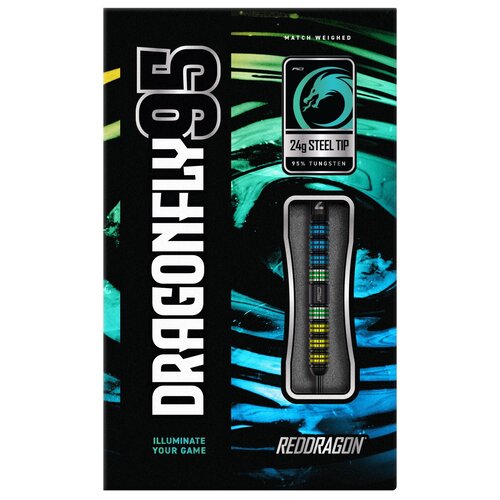 Red Dragon Dardos Red Dragon Dragonfly Black Parallel 95% Punta de Acero