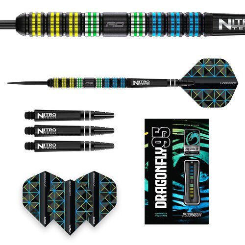Red Dragon Dardos Red Dragon Dragonfly Black Parallel 95% Punta de Acero