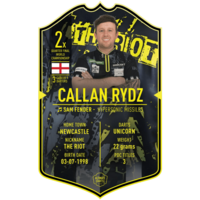 Ultimate Darts Card Callan Rydz 2025