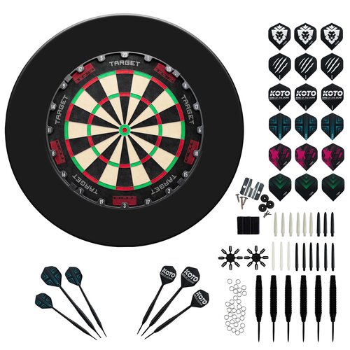 Target Target TOR  + Surround + KOTO Accessory Kit Steeltip Black 90 Pieces - Diana de dardos Set