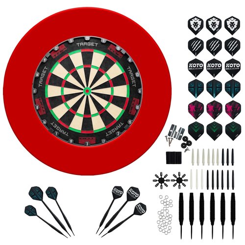 Target Target TOR  + Surround + KOTO Accessory Kit Steeltip Black 90 Pieces - Diana de dardos Set