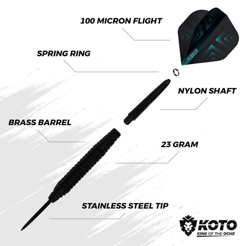 Target Target TOR  + Surround + KOTO Accessory Kit Steeltip Black 90 Pieces - Diana de dardos Set