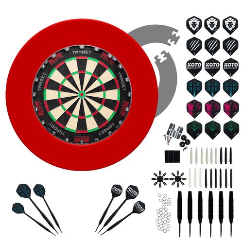 Target Target TOR  + 4 Pieces Surround + KOTO Accessory Kit Steeltip Black 90 Pieces - Diana de dardos Set