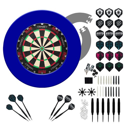 Target Target TOR  + 4 Pieces Surround + KOTO Accessory Kit Steeltip Black 90 Pieces - Diana de dardos Set