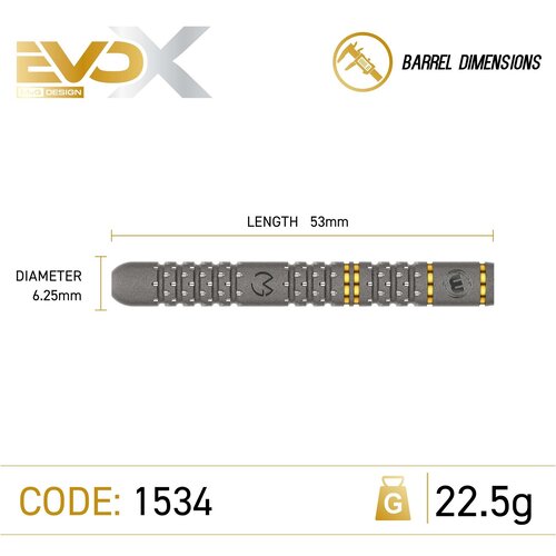 Winmau Dardos Winmau Michael van Gerwen EVO-X 90% Punta de Acero