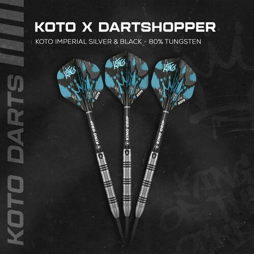 KOTO Dardos KOTO Imperial Silver Black 80% Punta de Acero