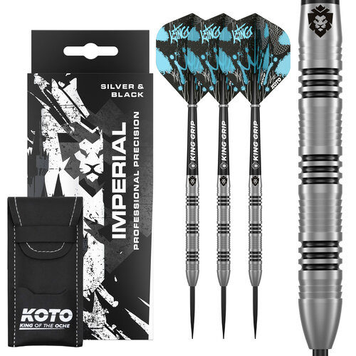 KOTO Dardos KOTO Imperial Silver Black 80% Punta de Acero