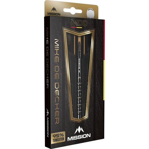 Mission Dardos Mission Mike de Decker Black Oro PVD 95%  Punta de Plástico