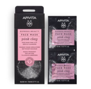 Apivita Express beauty zacht reinigingsmasker met roze klei 2x8 ml