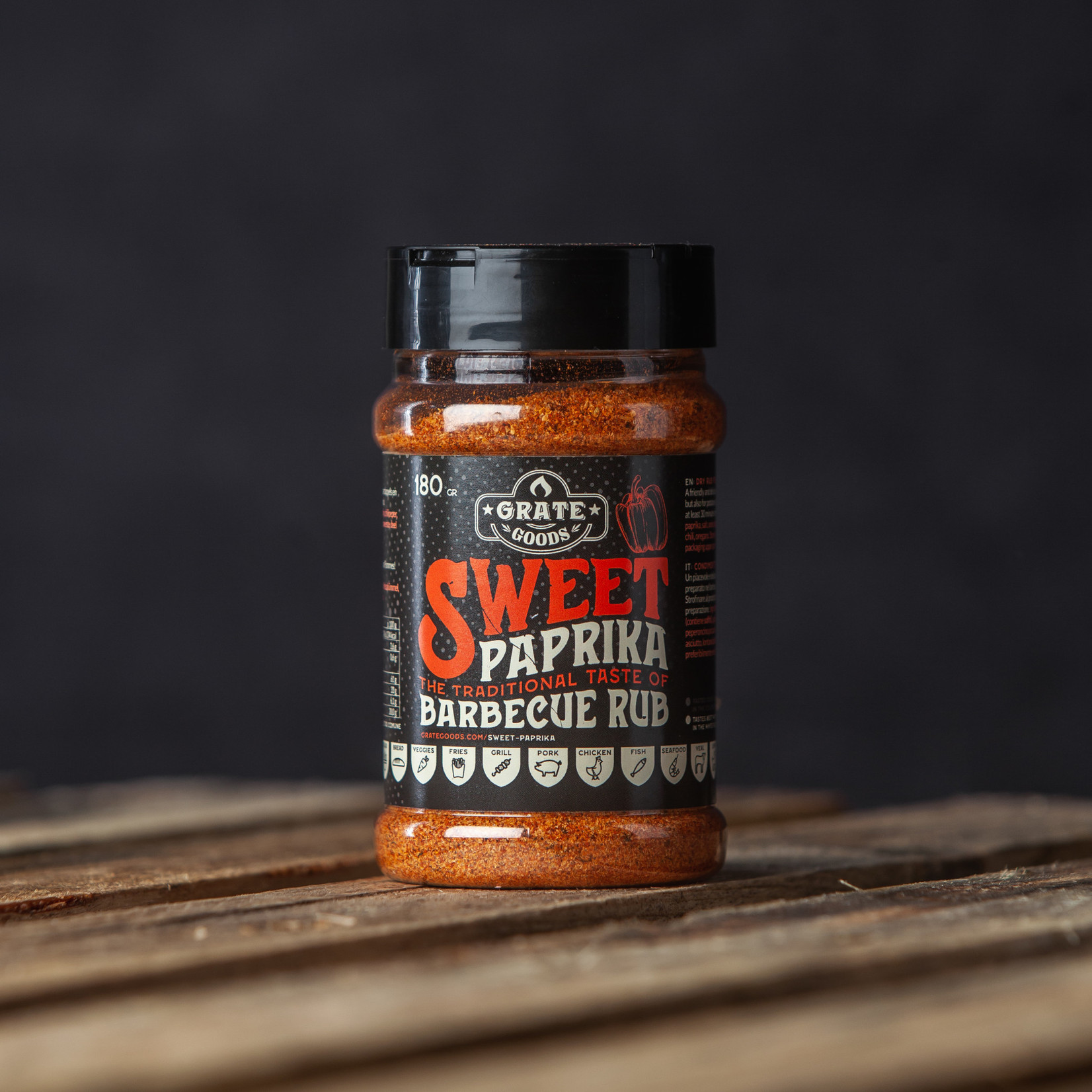 Grate Goods Grate Goods Sweet Paprika Barbecue Rub 180 gr