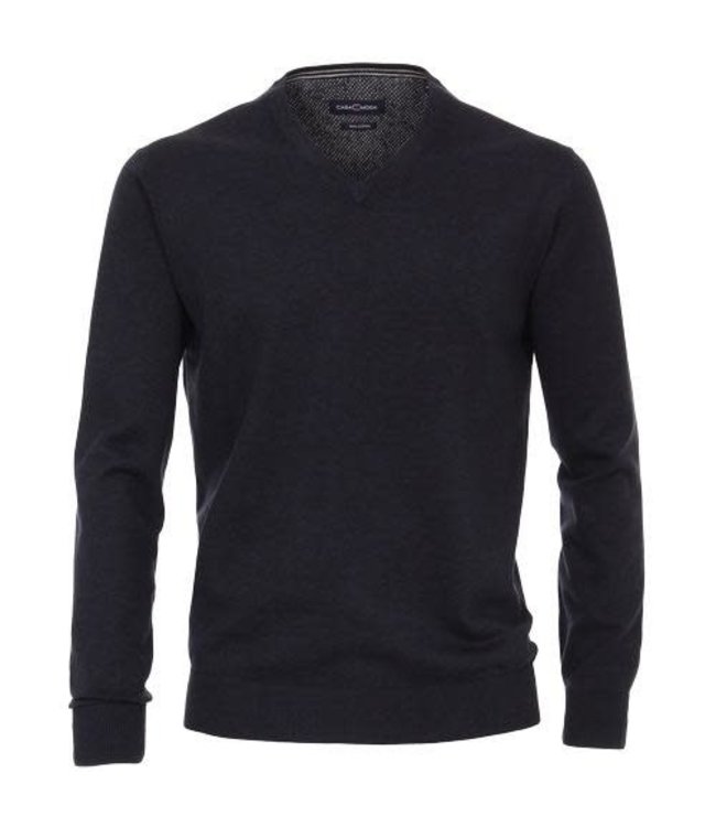 CASA MODA Casa Moda V-Pullover Dunkelblau M-6XL – Pima-Baumwolle