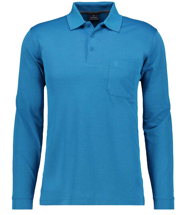 RAGMAN Polo Soft Knit langarm