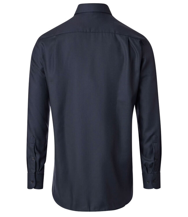 VENTI Venti Herrenhemd Dunkelgrau Comfort Fit – Dobby Baumwolle Langarm