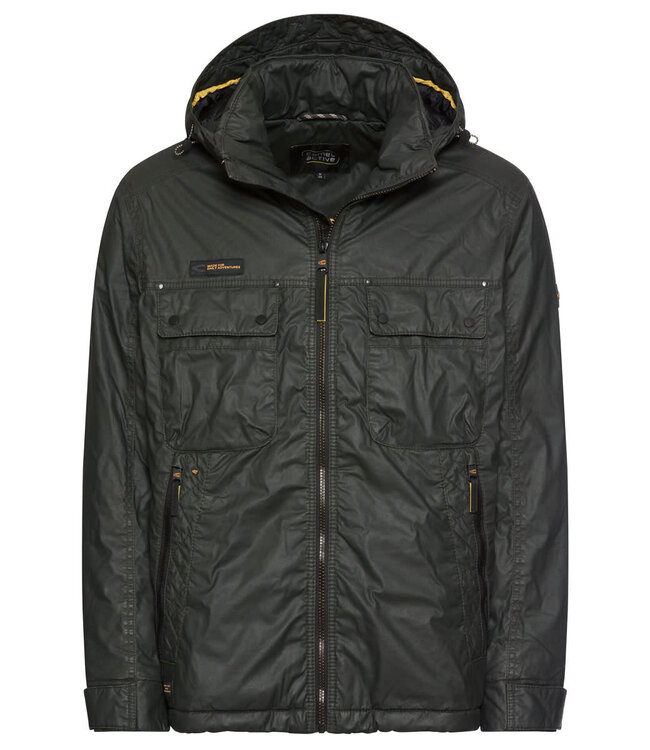 CAMEL ACTIVE Outdoor Winterjacke Dark Olive Green – Baumwoll-Mix Kapuze (M-6XL)