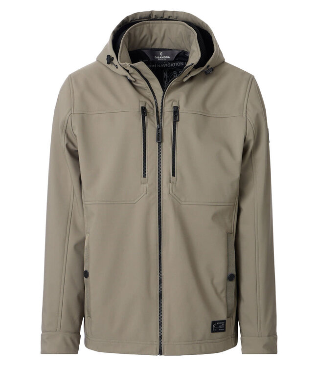CASA MODA Herren Softshelljacke Grosse Grössen – Abnehmbare Kapuze & Windabweisend