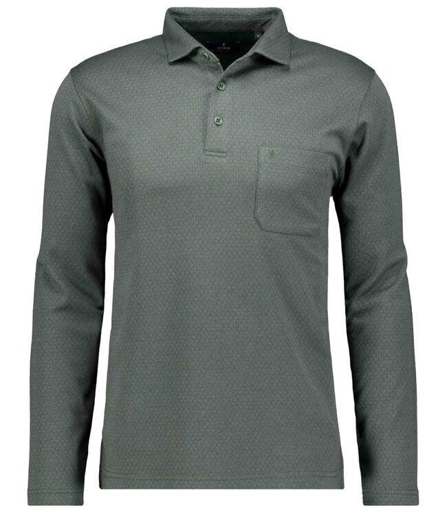 RAGMAN Herren Langarm Poloshirt Grosse Grössen – Softknit Velvet-Touch