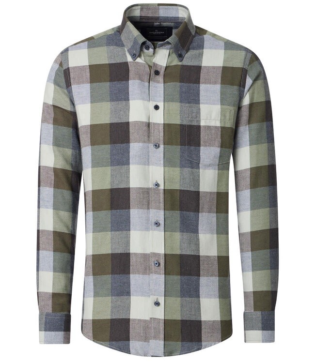 CASA MODA Herren Flanellhemd Kariert Grosse Grössen – Casual Fit