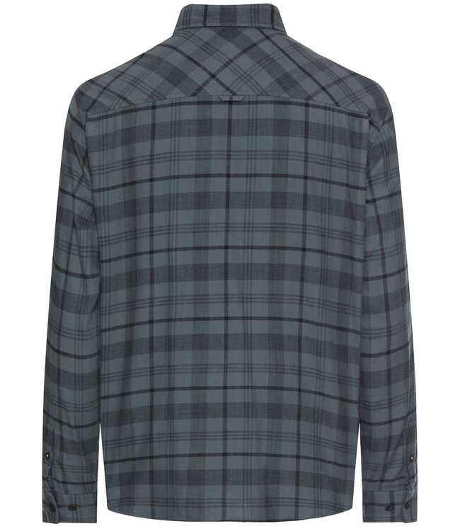 CAMEL ACTIVE Herren Karohemd Blau-Grau Grosse Grössen – Stretch Baumwolle