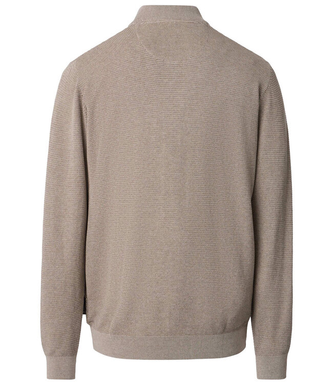 CASA MODA Casa Moda Herren Strickweste beige Stehkragen Grosse Grössen