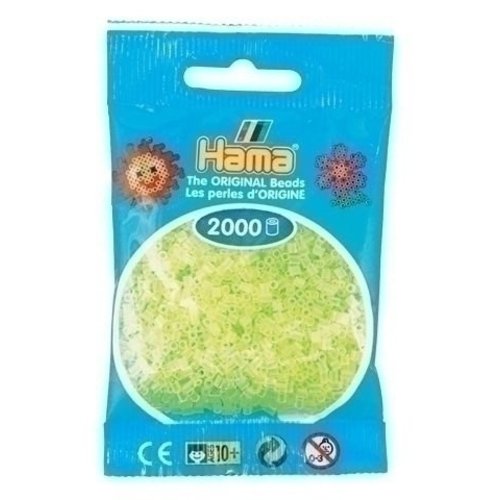 Hama Hama mini strijkkralen geel neon 0034 Hama Hama mini strijkkralen geel neon 0034