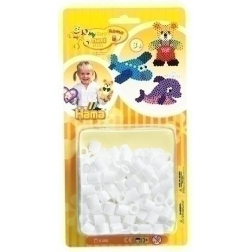 Hama Hama maxi strijkkralen wit 250 stuks 8601 Hama Hama maxi strijkkralen wit 250 stuks 8601