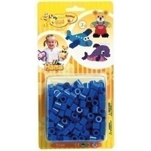 Hama Hama maxi strijkkralen blauw 250 stuks 8609 Hama Hama maxi strijkkralen blauw 250 stuks 8609