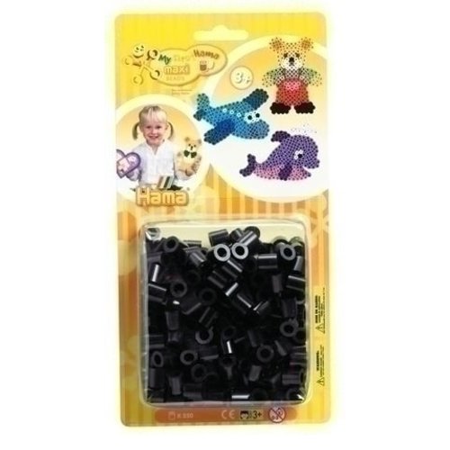 Hama Hama maxi strijkkralen zwart 250 stuks 8618 Hama Hama maxi strijkkralen zwart 250 stuks 8618