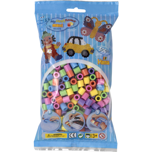 Hama Hama maxi strijkkralen Mix pastel 500 st 8471 Hama Hama maxi strijkkralen Mix pastel 500 st 8471