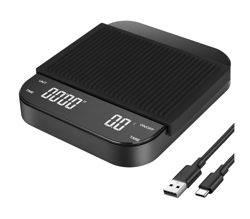 Spatwaterdichte Barista Weegschaal - oplaadbaar