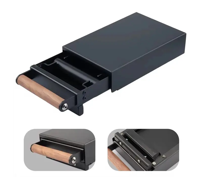 AVX zwarte uitkloplade met houten handvat