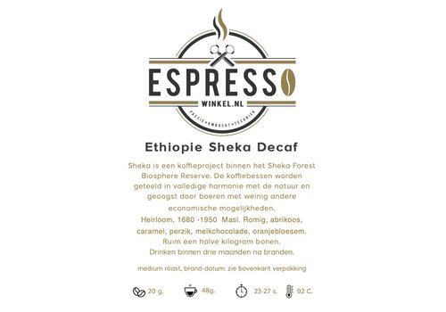 Espressowinkel.nl Ethiopië Sheka DECAF
