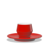 Clubhouse Clubhouse Maniko Espresso 70ml dubbelwandig Rood