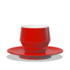 Clubhouse Clubhouse Maniko Cappuccino 205ml dubbelwandig Rood