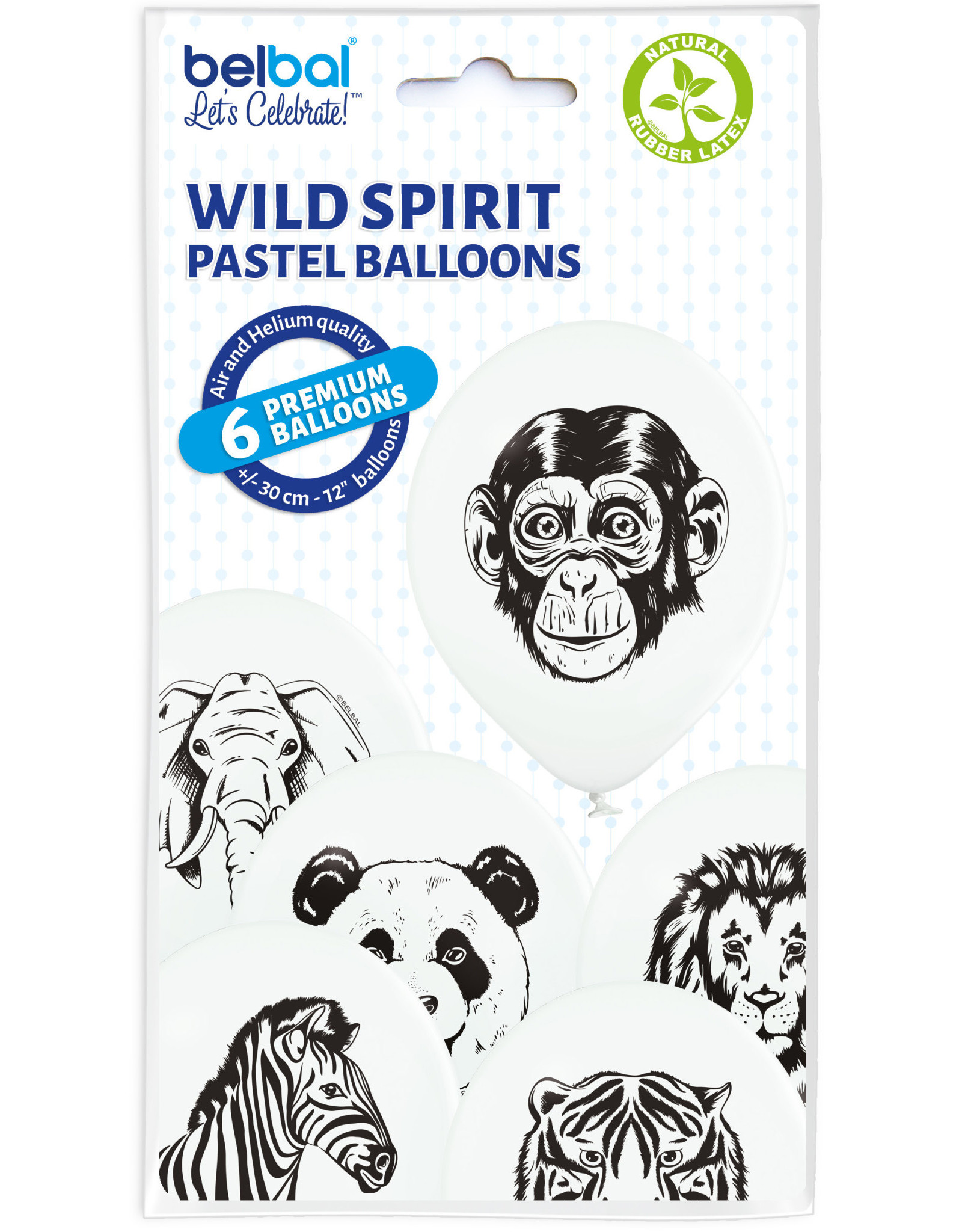 Belbal latex ballon wild spirit 6 stuks