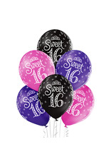 Belbal latex ballon sweet 16 6 stuks