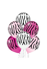 Belbal latex ballon zebra stripes 6 stuks
