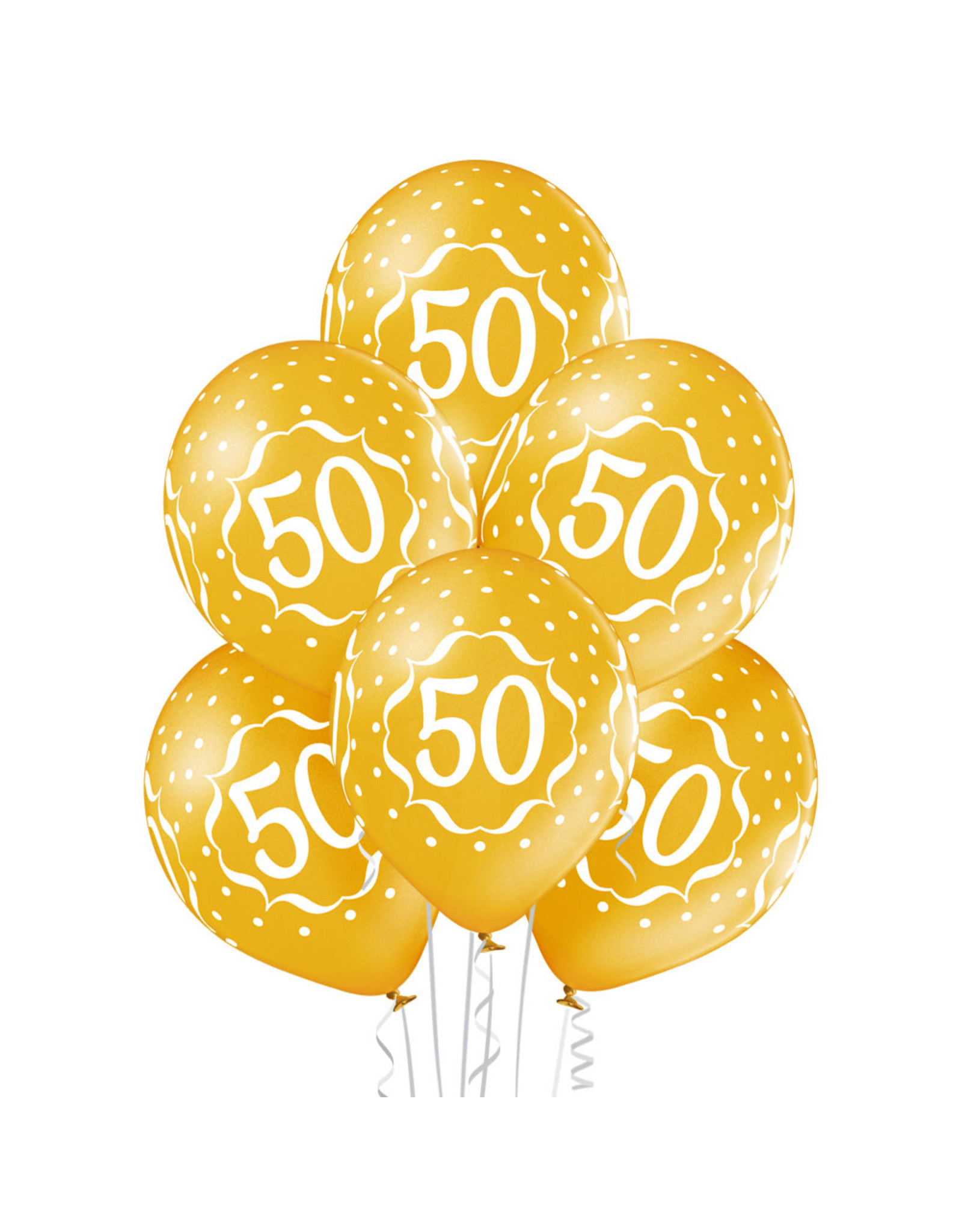 Belbal latex ballon 50th anniversary 6 stuks