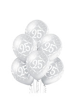 Belbal latex ballon 25th Anniversary 6 stuks
