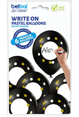 Belbal latex ballon write on rond 6 stuks