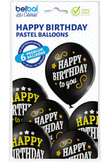 Belbal latex ballon happy birthday to you 6 stuks