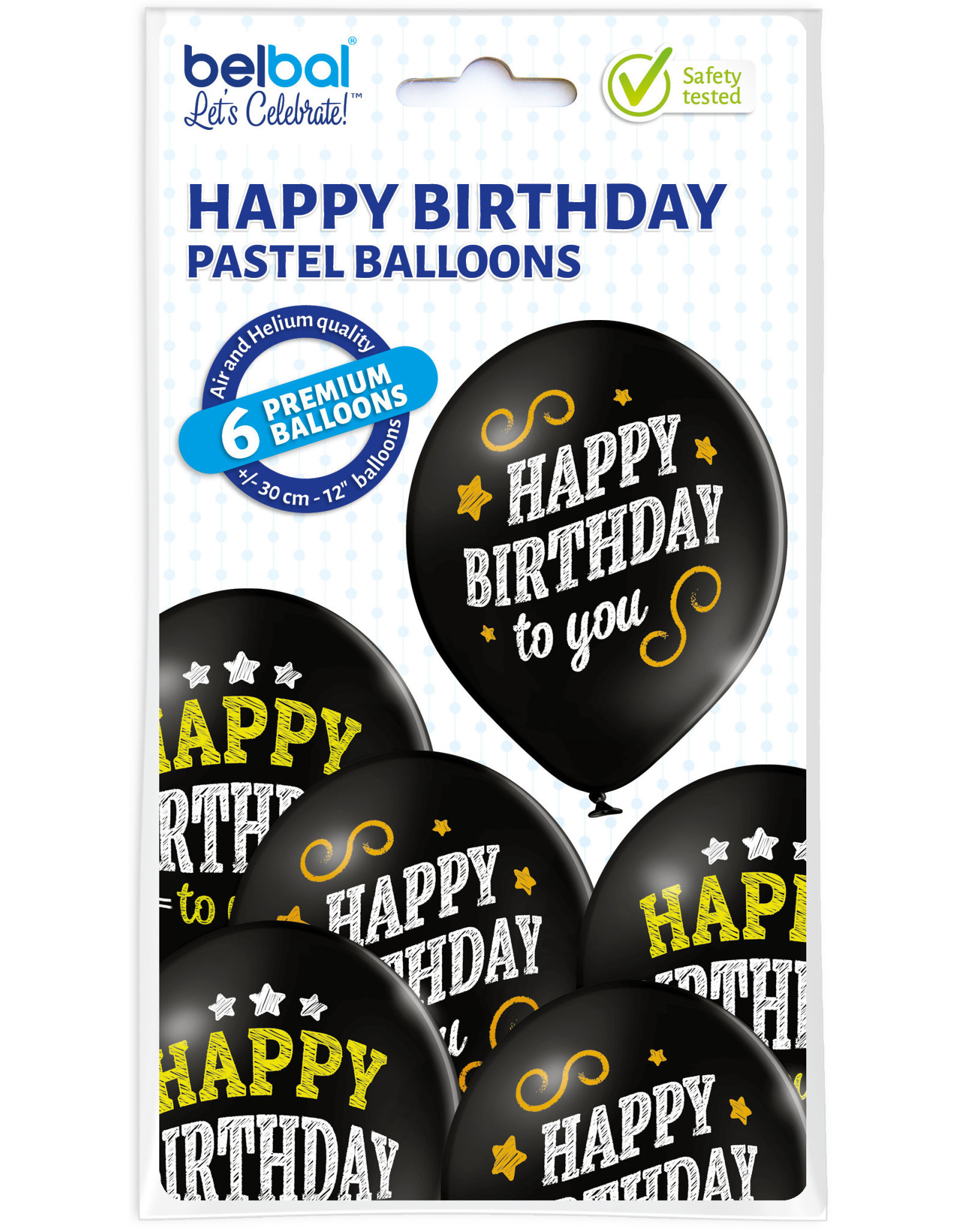 Belbal latex ballon happy birthday to you 6 stuks