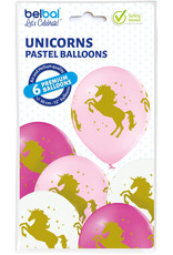 Belbal latex ballon unicorns 6 stuks