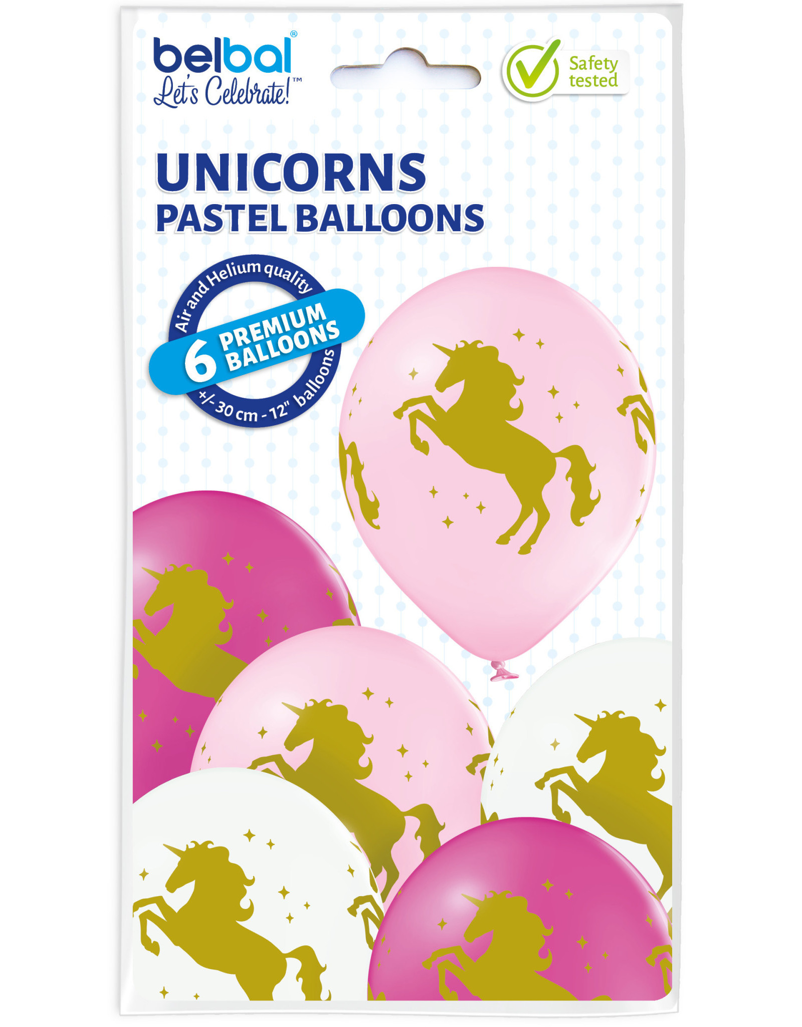 Belbal latex ballon unicorns 6 stuks