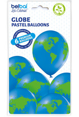 Belbal latex ballon globe 6 stuks