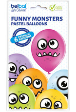 Belbal latex ballon funny monsters 6 stuks